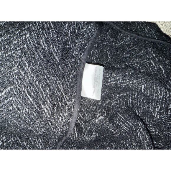 EILEEN FISHER Black & Grey Herringbone Wool Blend Blazer Cardigan Jacket Small - Picture 6 of 6